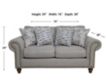 Fusion Crossroads Mineral Loveseat small image number 10