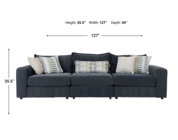 Fusion Elise Ink 3-Piece Sectional large image number 8