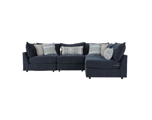 Fusion Luxe Living Elise Ink Blue 4-Piece Sectional large image number 1