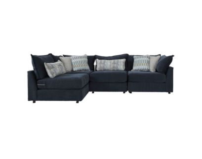 Fusion Luxe Living Elise Ink Blue 4-Piece Sectional