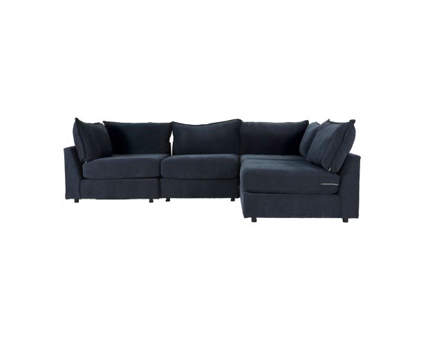 Fusion Luxe Living Elise Ink Blue 4-Piece Sectional large image number 9