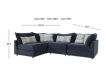 Fusion Luxe Living Elise Ink Blue 4-Piece Sectional small image number 10