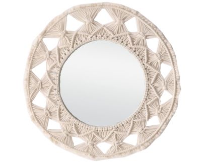 Garber Corp 21" x 21" Macrame Mirror