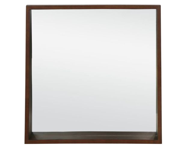 Garber Corp 28" x 28" Brown Square Mirror large image number 1