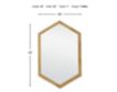 Garber Corp 20" x 31" Natural Hexagon Mirror small image number 2