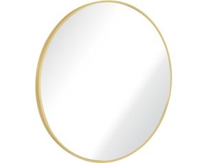 Garber Corp 24" x 24" Round Gold Mirror