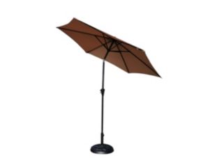 Gather Craft Umbrella Collection Taupe 9' Crank Tilt Umbrella