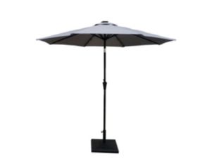 Gather Craft Umbrella Collection Gray 9' Solar LED Umbrella