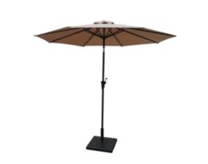 Gather Craft Umbrella Collection Taupe 9' Solar LED Umbrella