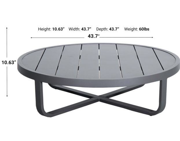 Gather Craft Royal Outdoor Round Coffee Table large image number 4