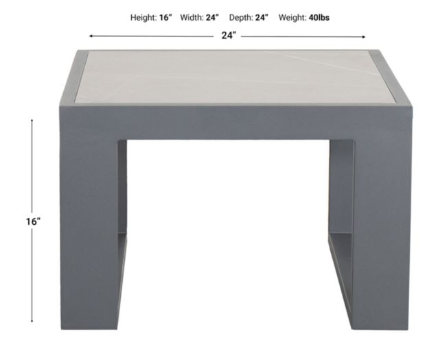 Gather Craft Huntington Outdoor End Table large image number 3