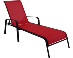Golden Hill Red Chaise Lounge Chair
