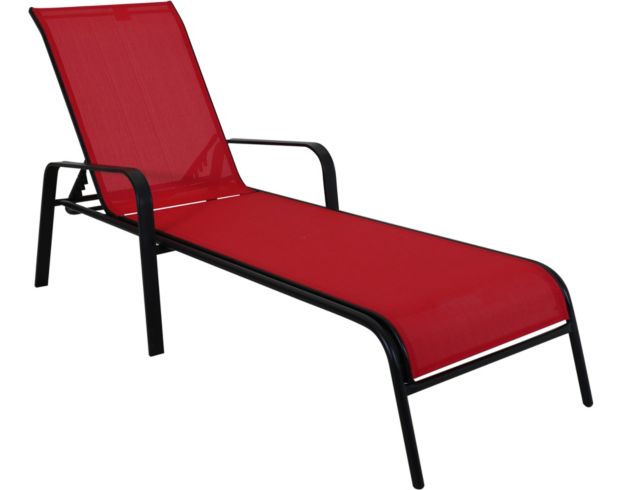 Golden Hill Red Chaise Lounge Chair large image number 2