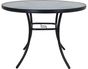 Golden Hill 40-inch Outdoor Glass Top Table