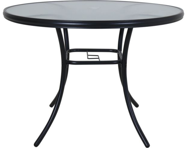 40 inch round glass deals patio table