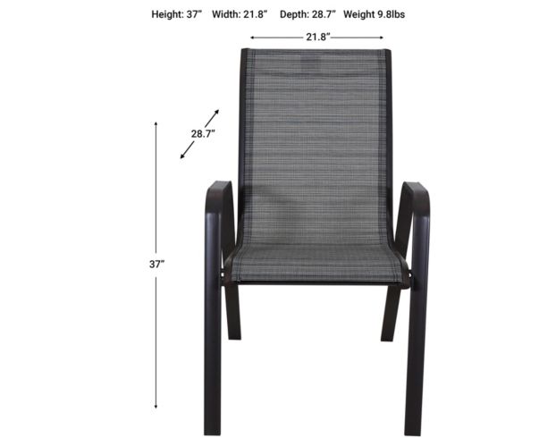 Black sling deals back chairs