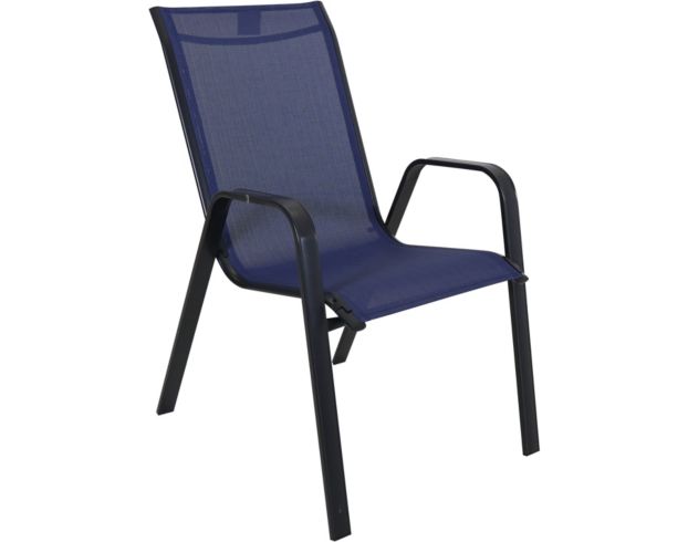 Golden Hill Navy Stackable Sling Chair large image number 2