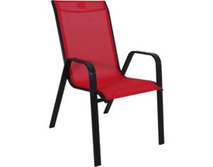 Red Line Creation Red Stackable Sling Chair