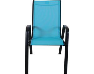 Golden Hill Turquoise Stackable Sling Chair