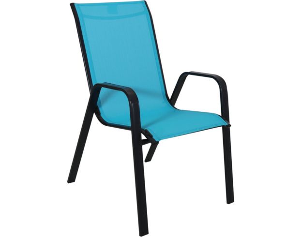 Golden Hill Turquoise Stackable Sling Chair large image number 2