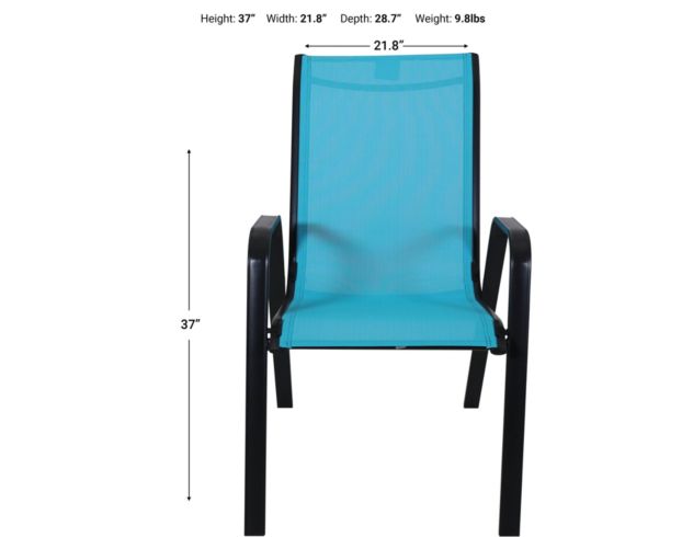 Teal stackable best sale patio chairs