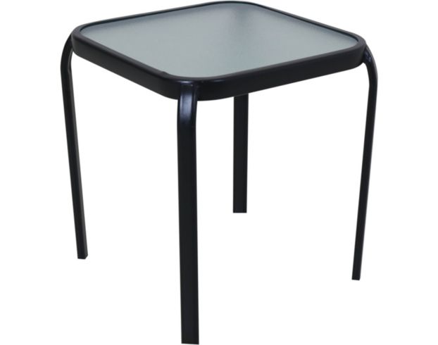 Golden Hill Glass Top End Table Black Glass End Table large image number 1