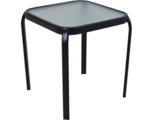 Red Line Creation Glass Top End Table Black Glass End Table