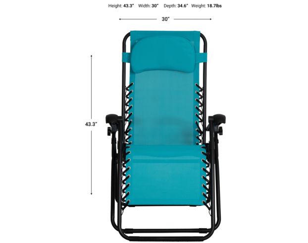 Red Line Creation Turquoise Oversized Zero Gravity Chair large image number 8
