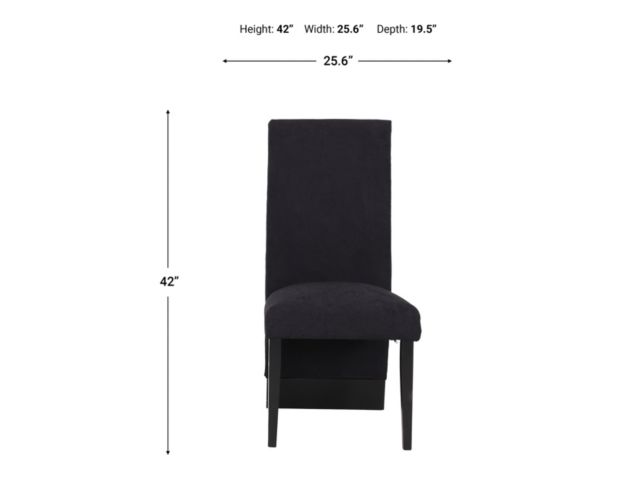 Global Furniture D12 Collection Black Velvet Dining Chair large image number 6