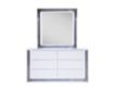 Global Ylime Smooth White Dresser with Mirror small image number 1