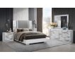 Global Ylime White Marble Queen Bed small image number 4