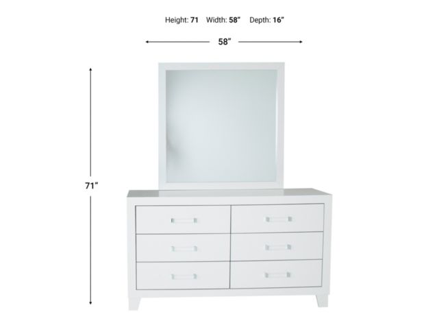 Global Luccia Dresser with Mirror large image number 5