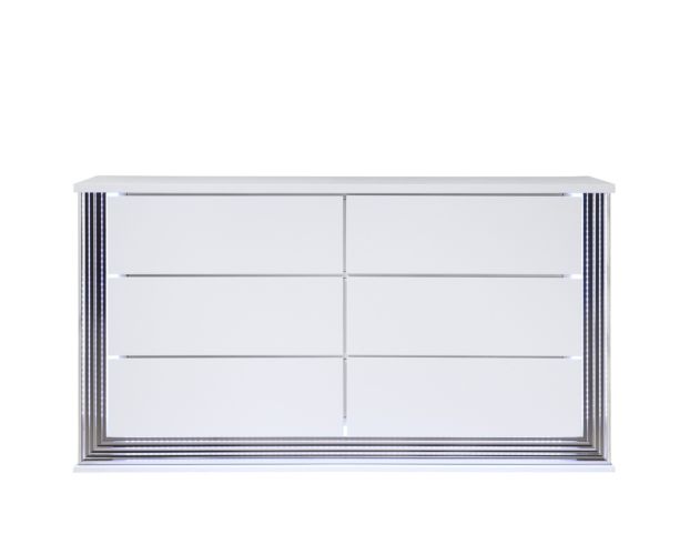 Global Ylime Smooth White Dresser large image number 1