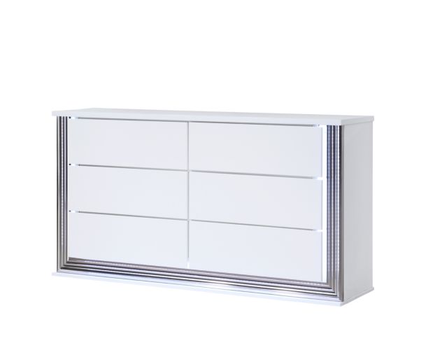 Global Ylime Smooth White Dresser large image number 2