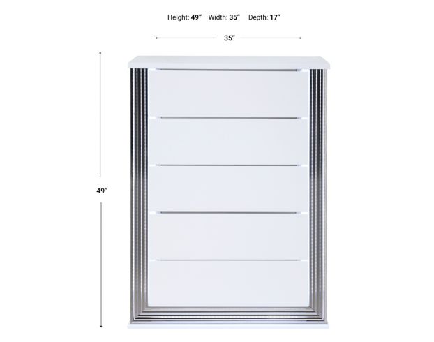 Global Ylime Smooth White Chest large image number 6