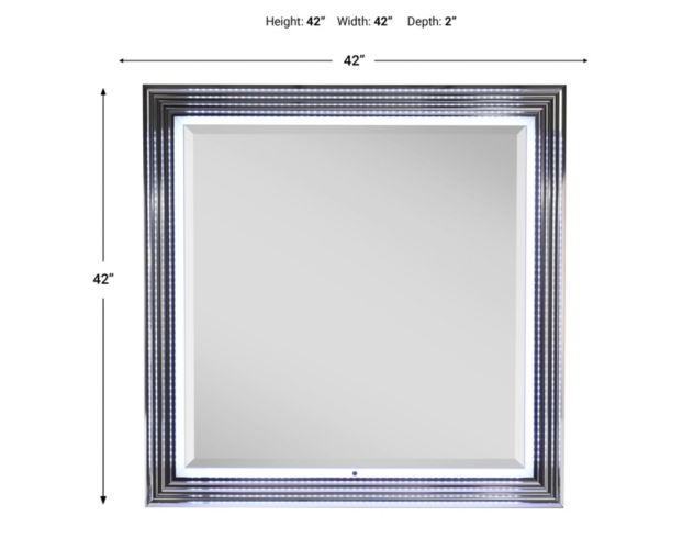 Global Ylime Smooth White Dresser Mirror large image number 5