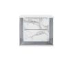 Global Ylime White Marble Nightstand small image number 1