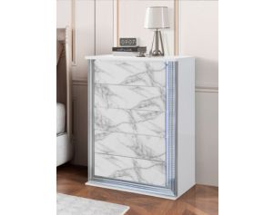 Global Ylime White Marble Chest
