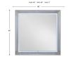 Global Ylime White Marble Dresser Mirror small image number 6