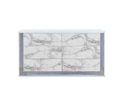 Global Ylime White Marble Dresser