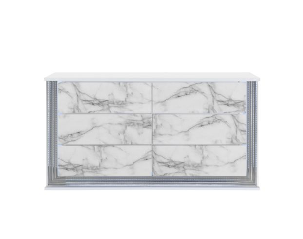 Global Ylime White Marble Dresser large image number 1