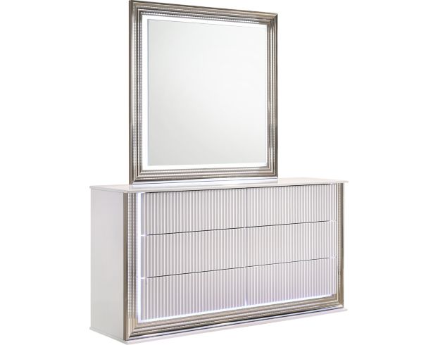 Global Aspen White Dresser with Mirror large image number 1