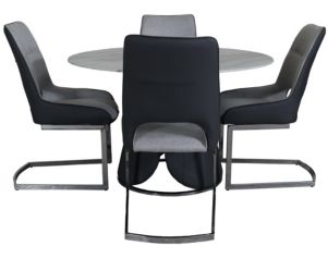 Global 844 Collection Round 5-Piece Dining Set