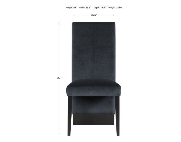 Global D12 Black Velvet Dining Chair large image number 6