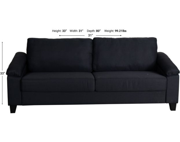 Global U1543 Collection Charcoal Sofa large image number 6
