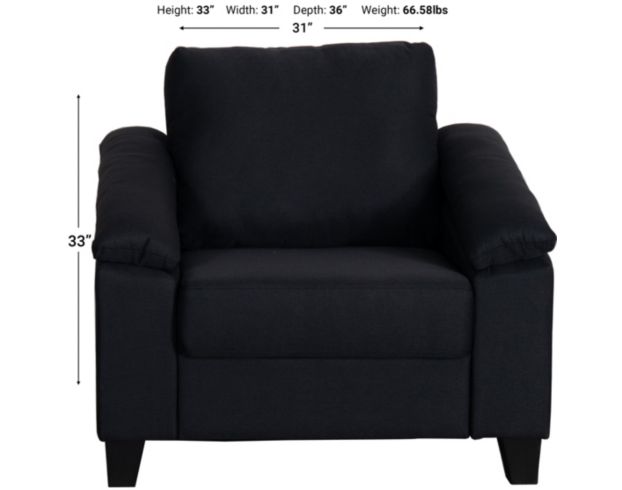 Global U1543 Collection Charcoal Chair large image number 5