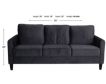 Global U9723 Collection Charcoal Sofa small image number 6