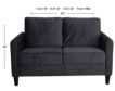 Global U9723 Collection Charcoal Loveseat small image number 6