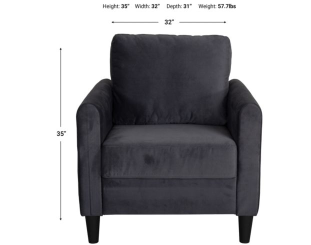Global Home Group U9723 Collection Charcoal Chair large image number 6