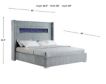 Global 2215 Collection Gray Velvet King Bed small image number 7